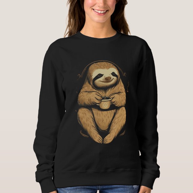 Camiseta Coffee No Coffee No Life Sloth Coffee (Frente)