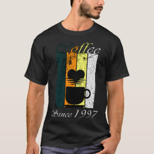 Camiseta Coffee Since 1997 Retro coffee Birthday Gift