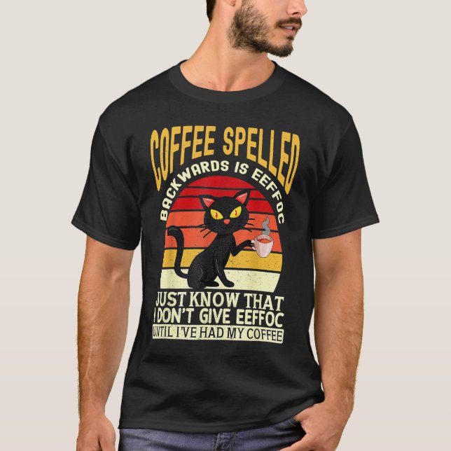 Camiseta Coffee spelled backwards is eeffoc drinker Barista (Frente)