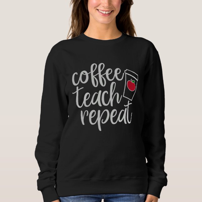 Camiseta Coffee Teach Repeat Homeschool Dad Teacher (Frente)