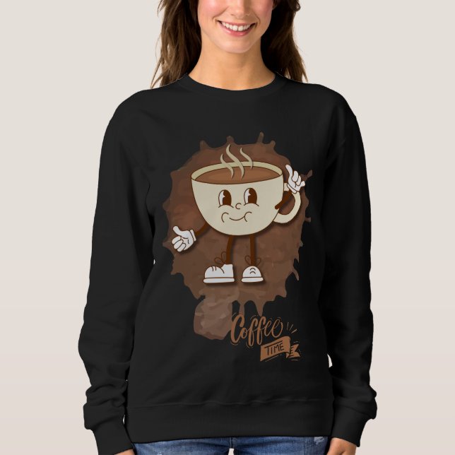 Camiseta **Coffee Time – Cute Smiling Cup Steam  (Frente)