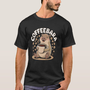 Camiseta Coffeebara Capivara Fofa Amante de Café Arte