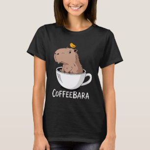 Camiseta Coffeebara Capivara Fofa Xícara de Café Piada Dive