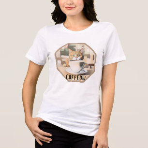 Camiseta Coffeow Ocupado Gato Bonito