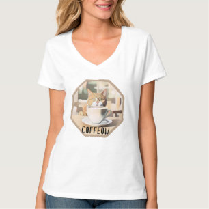 Camiseta Coffeow Ocupado Gato Bonito