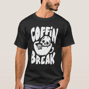 Camiseta Coffin Break Preguiçoso Halloween Costume Engraçad