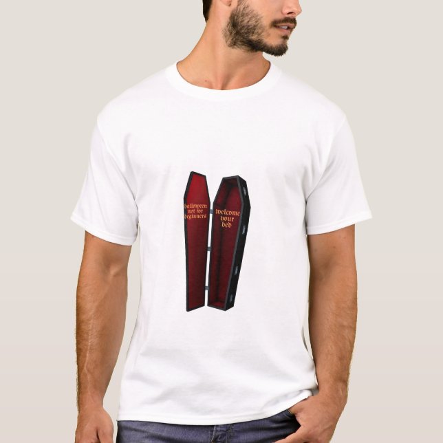 Camiseta Coffin Design – Halloween Not for Beginners (Frente)