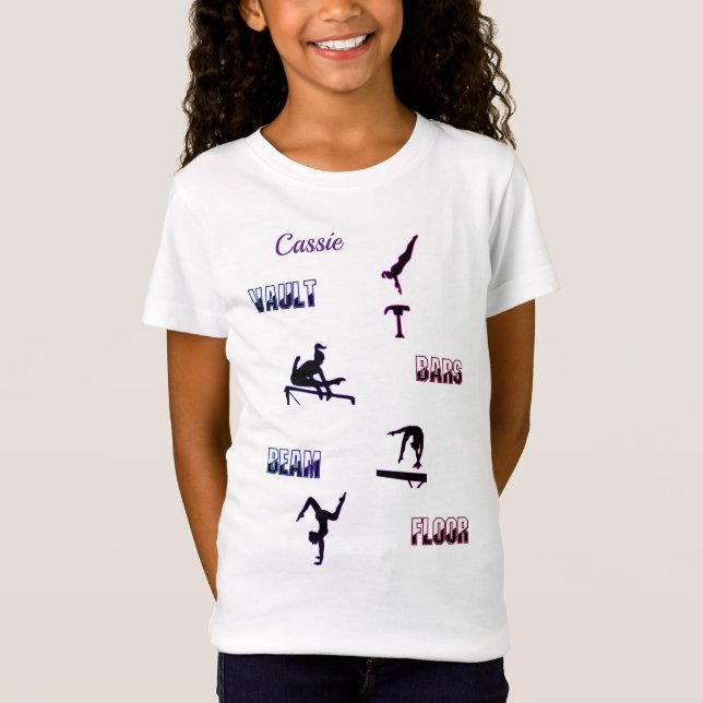 Camiseta Cofre de ginástica, Bares, Feixe, Chão (Frente)