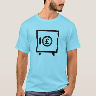 Camiseta cofre seguro com símbolo de libra