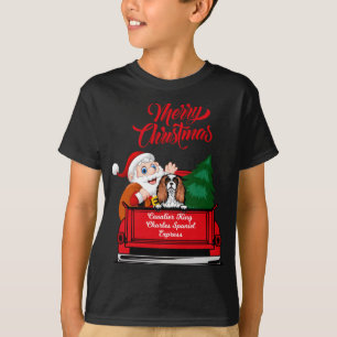 Camiseta Cog Cavalier King Charles Spaniel Papai noel Camin