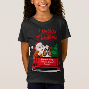 Camiseta Cog Cavalier King Charles Spaniel Papai noel Camin