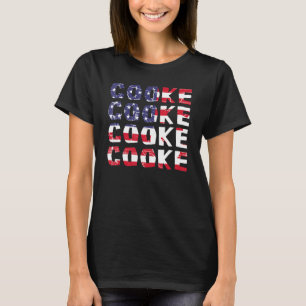 Camiseta Coguete Cortado, Bandeira Americana, Red White Mer