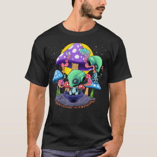 Camiseta Cogumelo Alien Psicodélico Nostalgia Vibe Groovy H