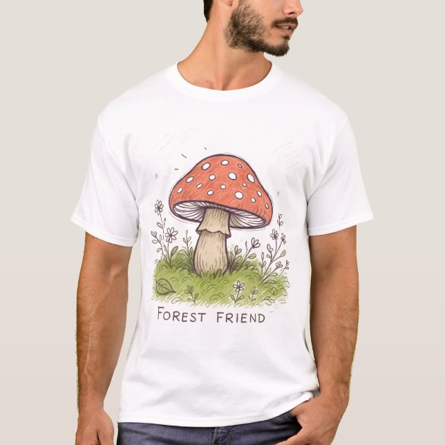 Camiseta Cogumelo Amigo da Floresta (Frente)