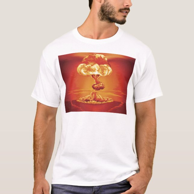 Camiseta Cogumelo atómico da explosão nuclear (Frente)