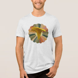 Camiseta Cogumelo Cantarelo Amarelo Feliz