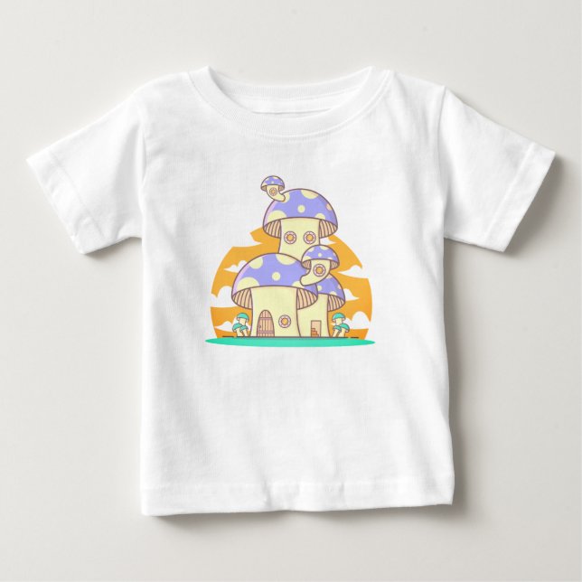 Camiseta Cogumelo, Casa, Porta (Frente)