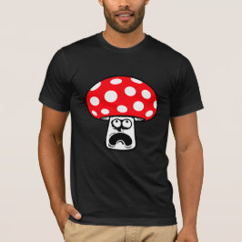 Camiseta Cogumelo Chocado Rosto Surpreso Grito Engraçado