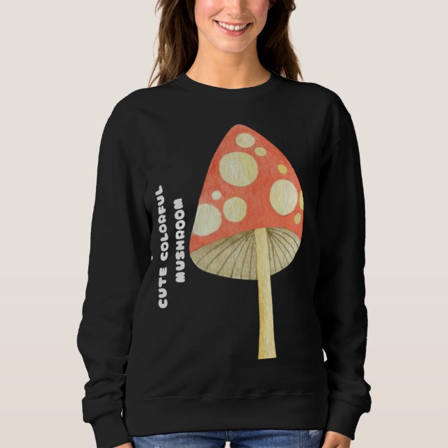 Camiseta Cogumelo Colorido Fofo (Frente)