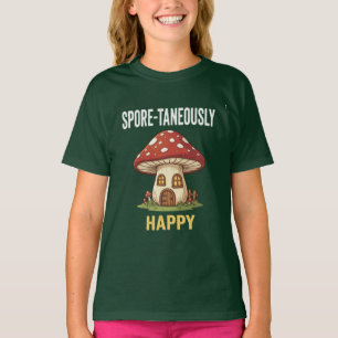 Camiseta Cogumelo Cottagecore Feliz Espontaneamente por Esp