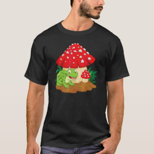 Camiseta Cogumelo de Sapo Guarda-chuva Gráfico de Animais