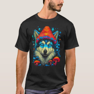 Camiseta Cogumelo Espírito do Cão Husky Siberiano