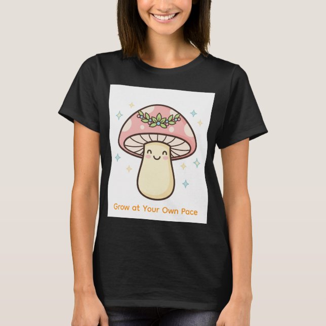 Camiseta Cogumelo Kawaii Mágico (Frente)