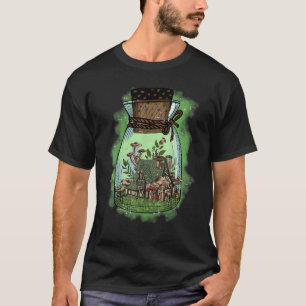 Camiseta Cogumelo Mágico Psilocibina em Vaso de Vidro