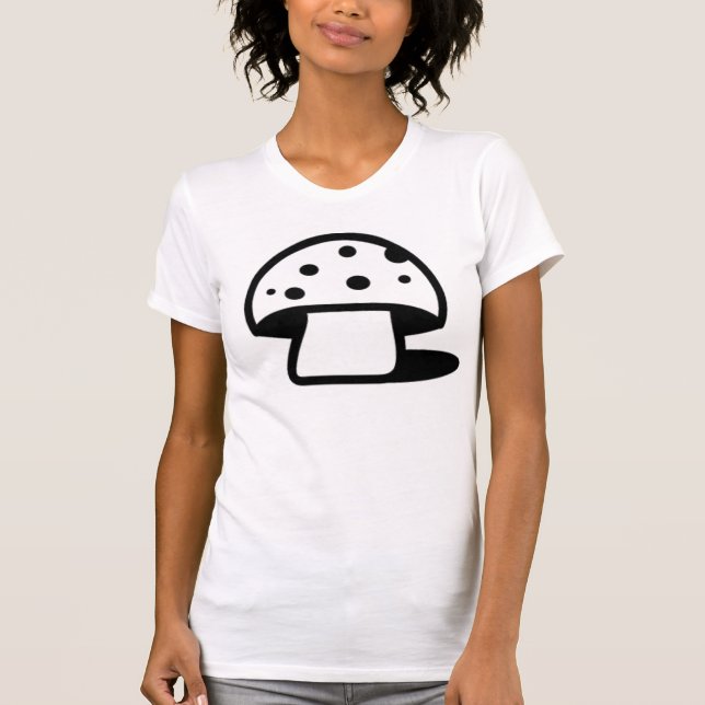 Camiseta Cogumelo manchado preto (Frente)