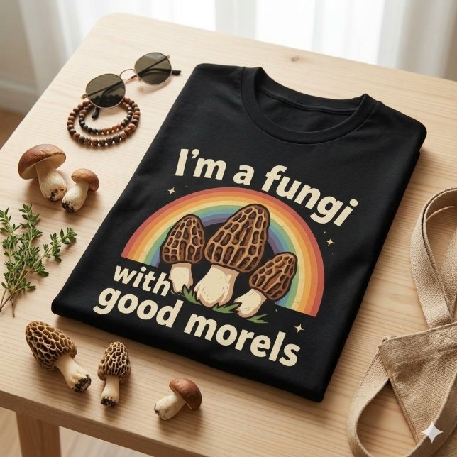 Camiseta Cogumelo Morel Engraçado - Eu sou um Fungo com Bom (Criador carregado)