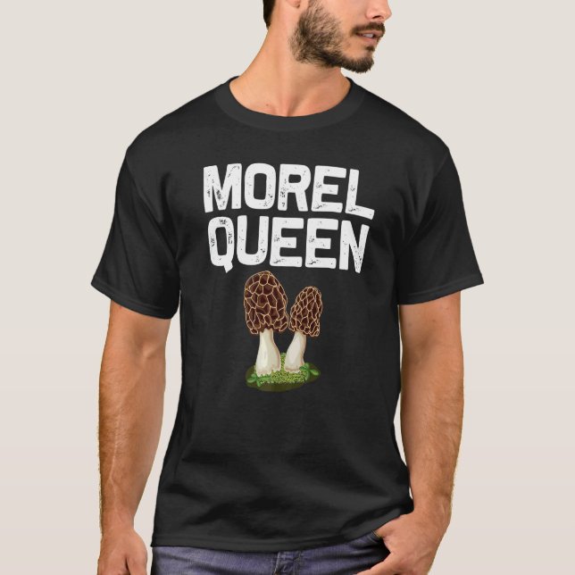 Camiseta Cogumelo Morel Para Mulheres Mãe Caçadores De Cogu (Frente)