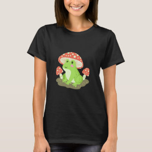 Camiseta Cogumelo Sapo Bonito Que Cottagecore Mulheres Esté