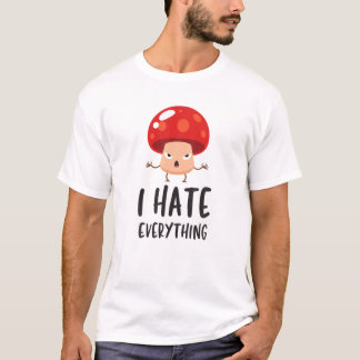 Camiseta Cogumelo Zangado Bonito - Cogumelo Engraçado