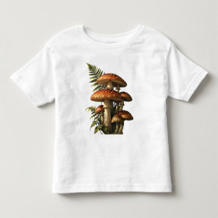 Camiseta Cogumelos Amanita Vermelhos com Samambaia Botânica