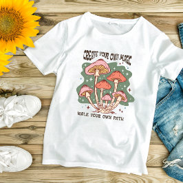 Camiseta Cogumelos Boho Inspirador Motivacional 