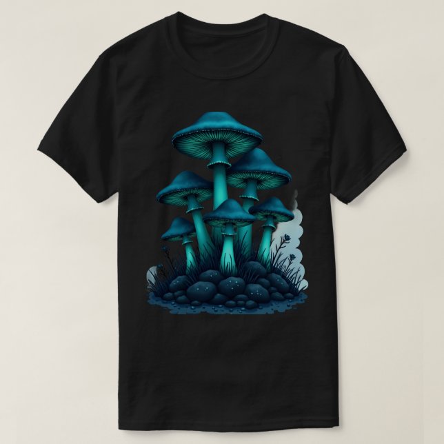 Camiseta Cogumelos Brilhantes (Frente do Design)