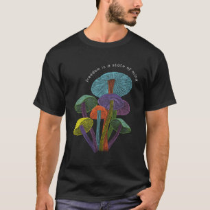 Camiseta Cogumelos Coloridos De Imaginação