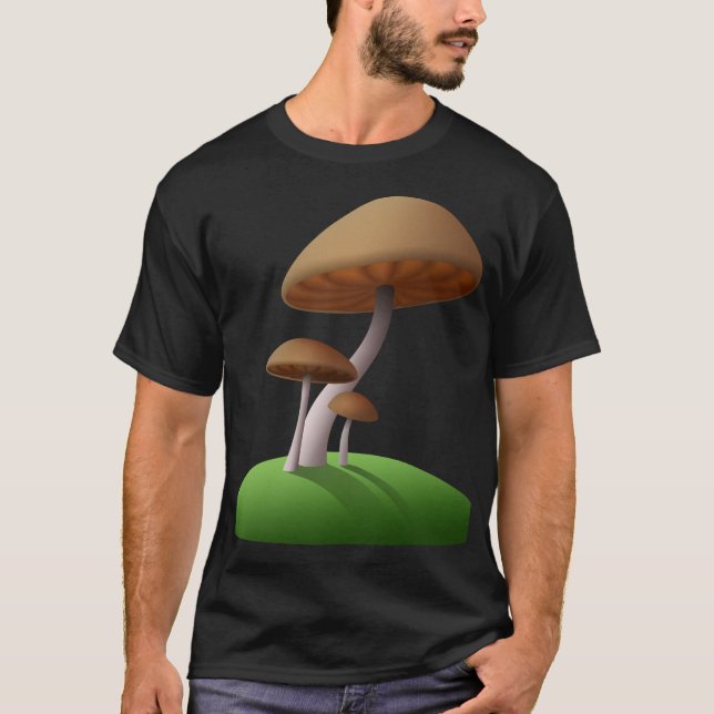 Camiseta Cogumelos de animação bonitos (Frente)