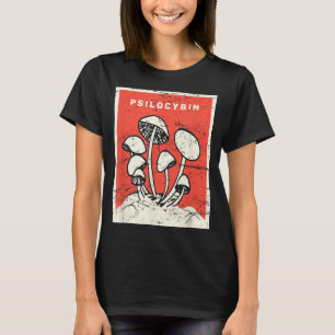 Camiseta Cogumelos de Mágica Psilocybin Retro Psicodélicos