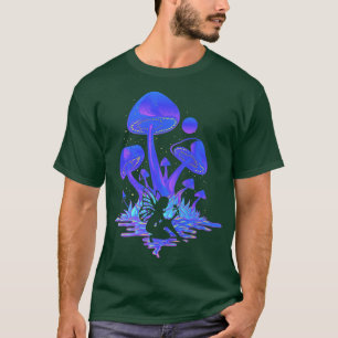 Camiseta Cogumelos de Pó de Leite Rosa Fairycore Goblincore