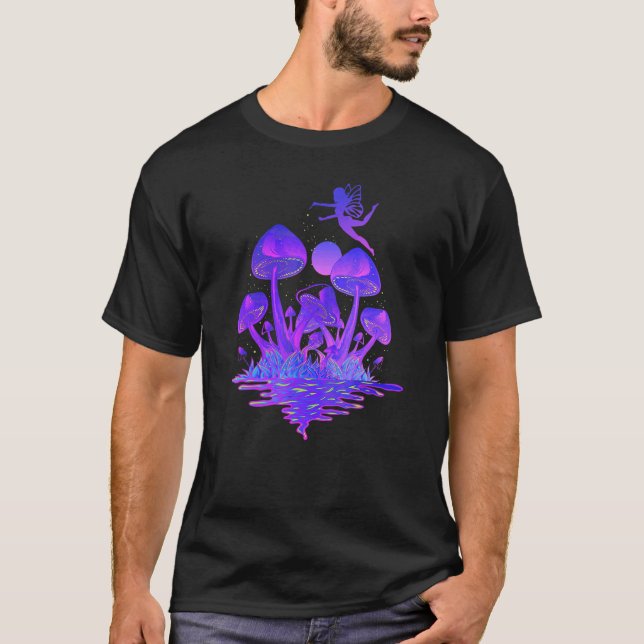 Camiseta Cogumelos de Poeira Látea Fairycore Goblincore Fa (Frente)
