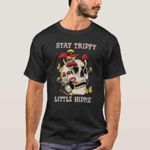 Camiseta Cogumelos de Psilocybin mágico Caveira Trippy Litt