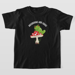 Camiseta cogumelos e camiseta-criança-sapo