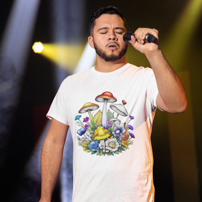 Camiseta Cogumelos e flores mágicas (Criador carregado)