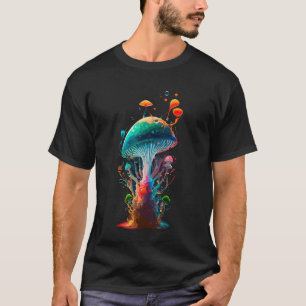 Camiseta Cogumelos Fofo Fairycore Arte Caprichoso Fantasia