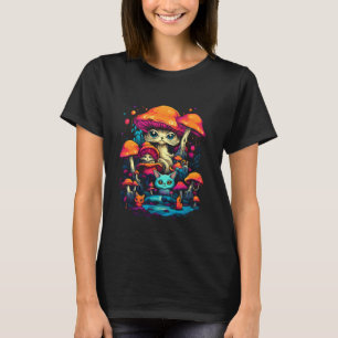 Camiseta Cogumelos Hippie Festival de Fungos da Floresta Ps