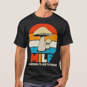 Camiseta Cogumelos Identidade De Forragem Da Vintagem Retro