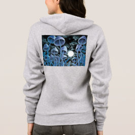 Camiseta Cogumelos Mágicos Nocturnos Sob Arte Lâmpada Compl