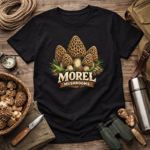 Camiseta Cogumelos Morel da Floresta