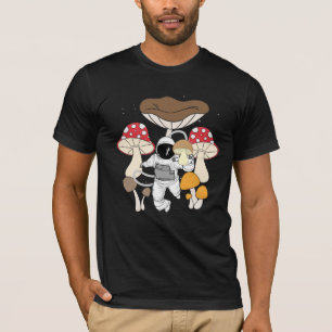 Camiseta Cogumelos Psicodélicos Astronautas do Espaço
